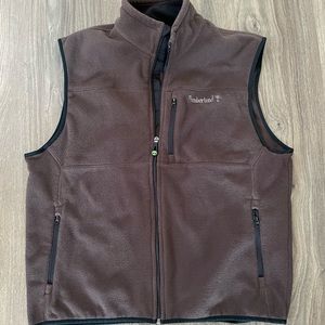 Timberland fleece brown vest in men